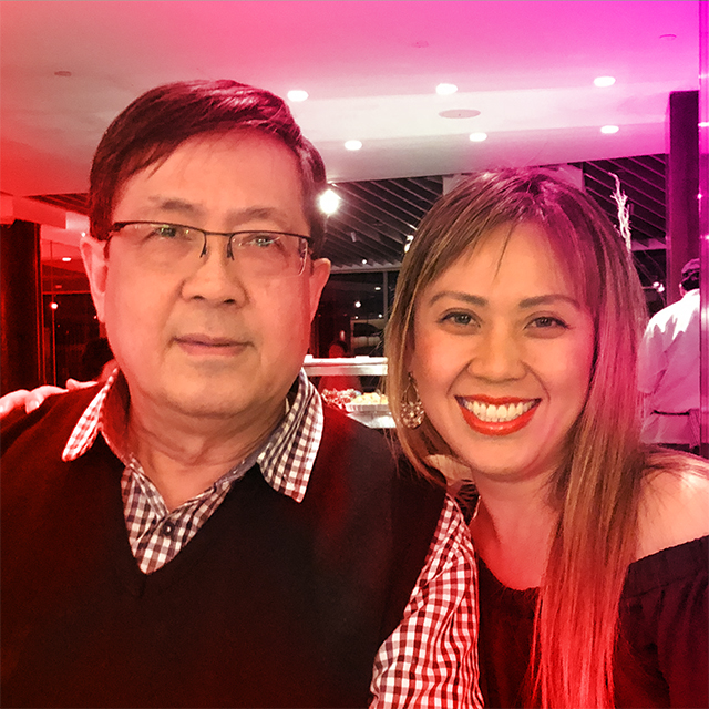 Liza Choa with her father